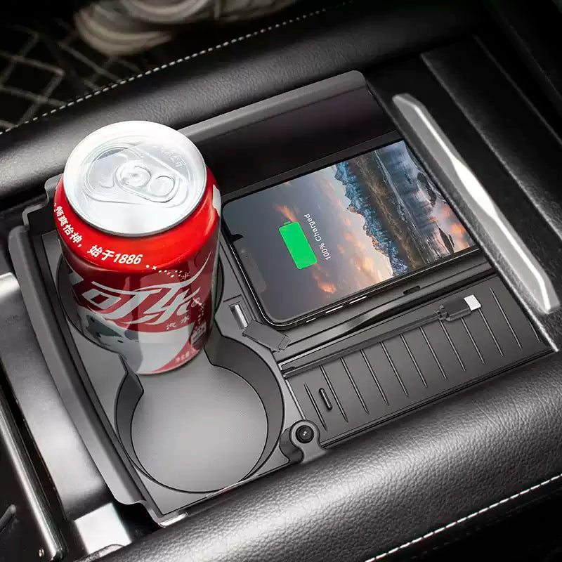 Wireless phone charger organizer for Tesla Model S and Model X