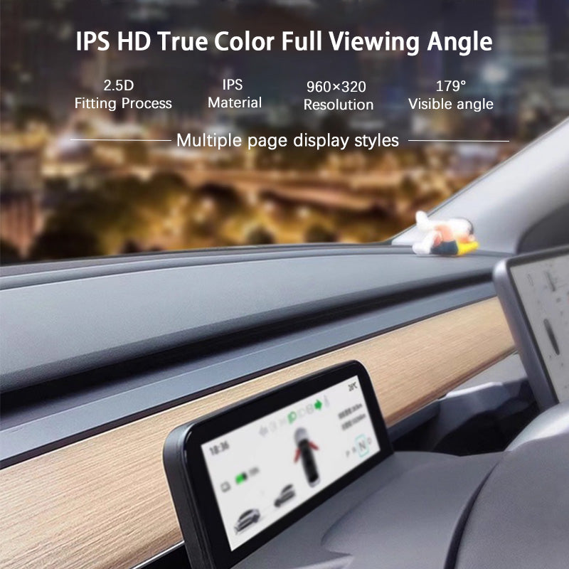 CUTIM 4.6 inch Mini Dashboard Display Screen for Tesla Model 3/Y