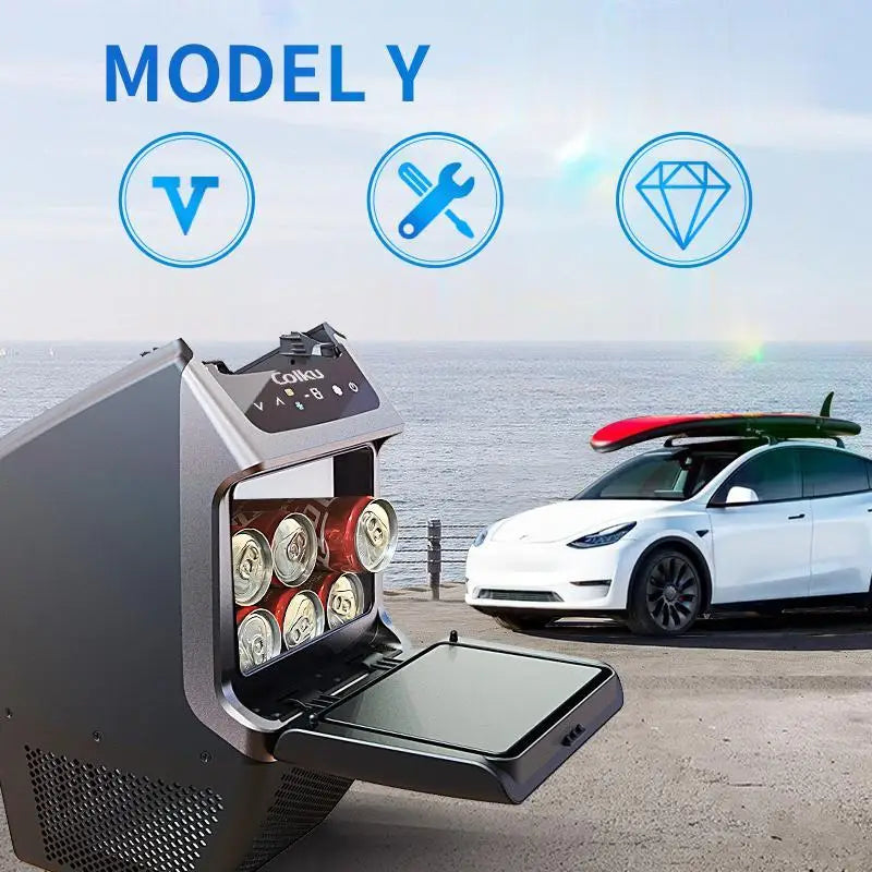 Tesla Model Y Rear Armrest Refrigerator