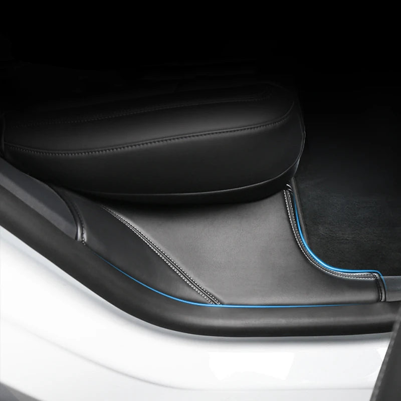 CUTIM Leather Rear Door Sill Protector for Tesla Model Y