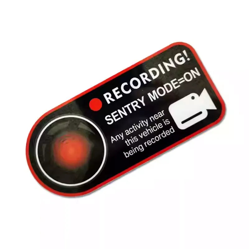 CUTIM Anti-Theft Warning Sentry Mode Clings (4pcs) for Tesla
