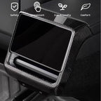 Real Dry Carbon Fiber Rear Screen Trim Frame Overlay for Tesla Model 3 Highland