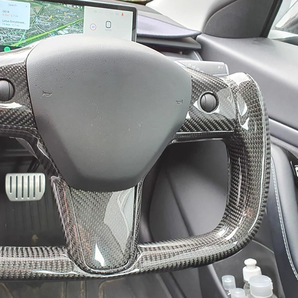 Yoke Full Carbon Fiber Steering Wheel for Tesla Model 3 / Y