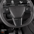 Model 3 / Y Steering Wheel Patch – Carbon Fiber Interior Mods