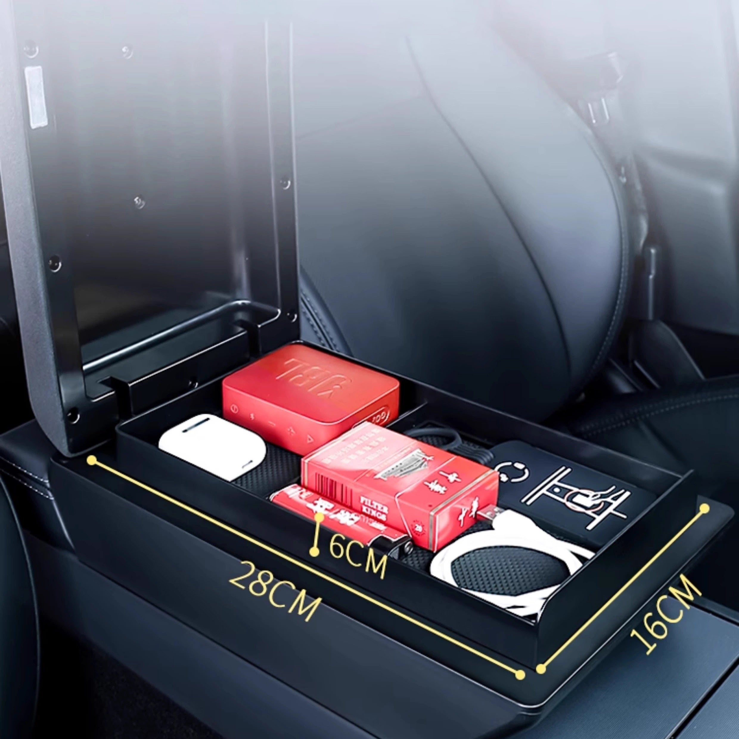 CUTIM Alcantara Armrest Cover for Model 3 Highland & New Model Y