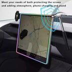 CUTIM Model 3/Y Music-Synced RGB Ambient Lighting With Wireless Charging Phone Mount