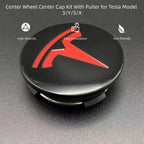 CUTIM Center Wheel Center Cap Kit With Puller for Tesla Model 3/Y/S/X