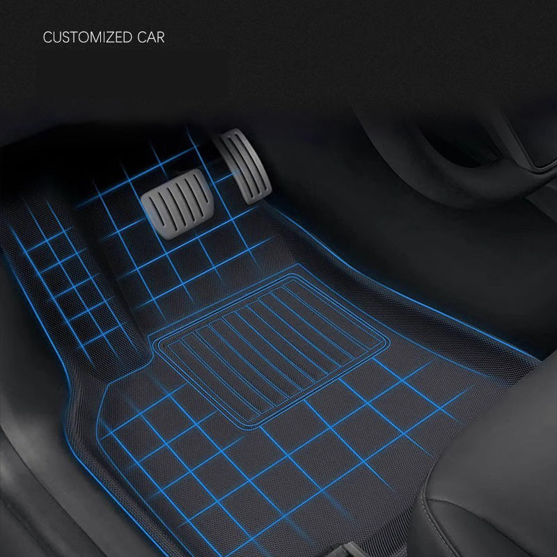 All Weather TPE Floor Mats for Tesla Model Y 7 Seats