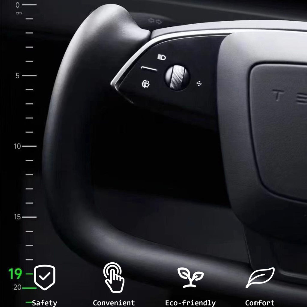 Alcantara Heated Yoke Steering Wheel for Model 3 Highland & Model Y Juniper