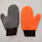 Bear Paw Coral Fleece Car Cleaning Gloves for Tesla Model 3/Y/S/X