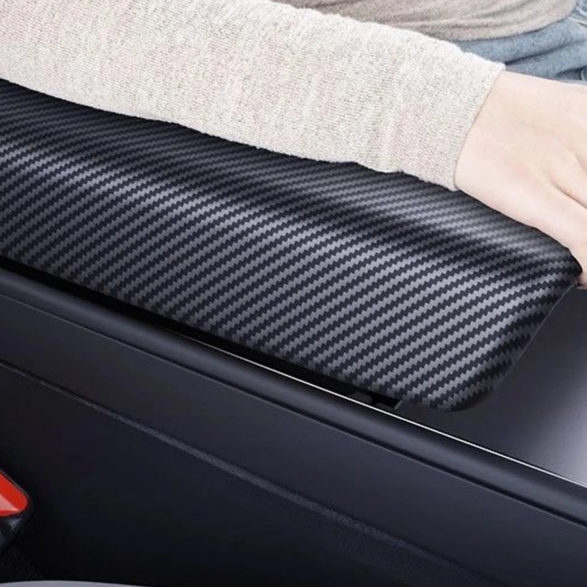 Carbon Fiber Armrest Cover for Tesla Model 3 Highland / Model Y