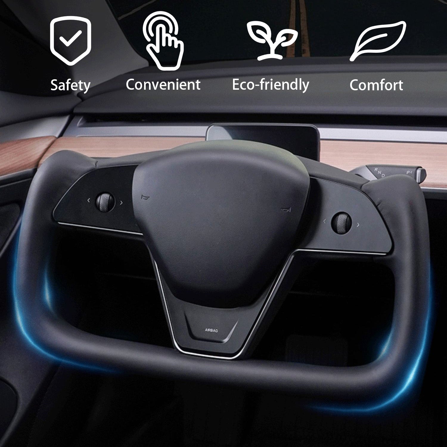 Yoke Plaid Steering Wheel for Tesla Model 3 Highland & Model Y Juniper