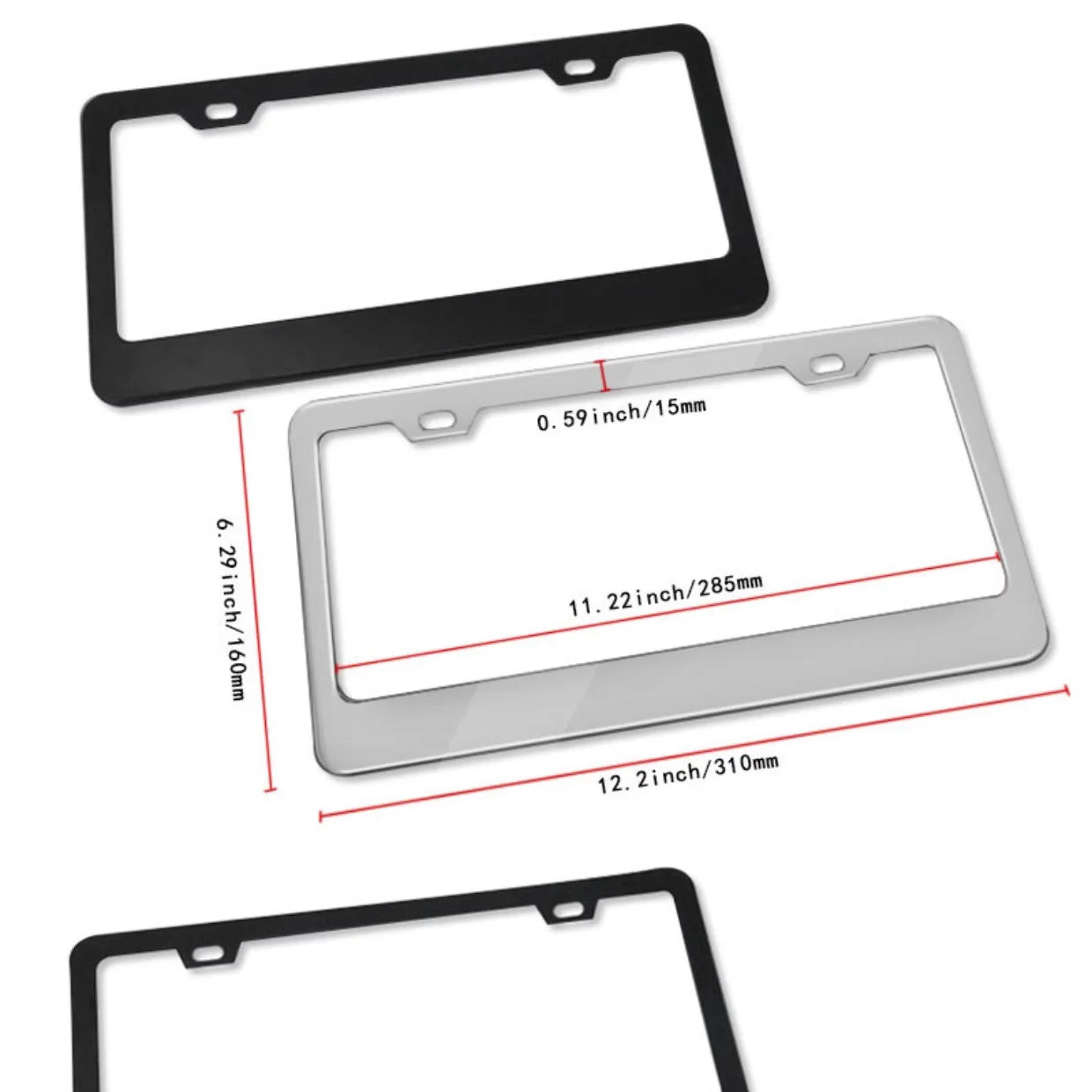 CUTIM Black License Plate Frame for Tesla