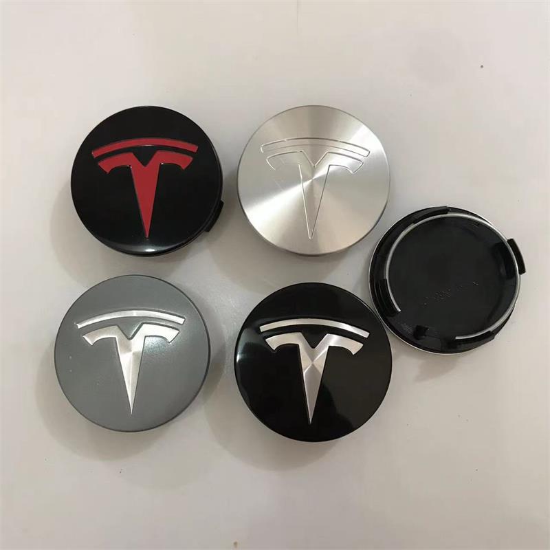 CUTIM Tesla Wheel Center Cap Emblem - Car Wheel Hub Cover Badge
