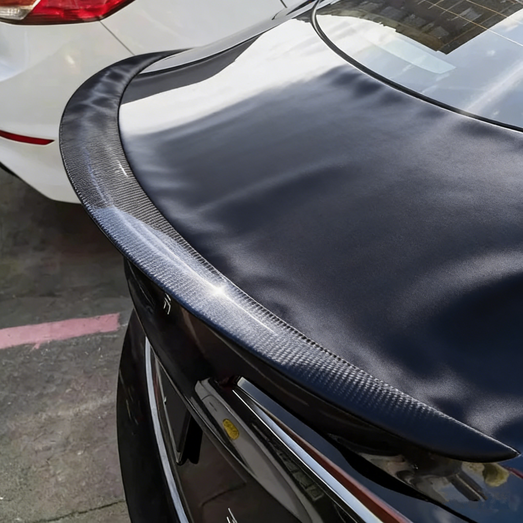 Performance Style Rear Spoiler for Tesla Model Y / Model 3 Highland – Dry Carbon Fiber