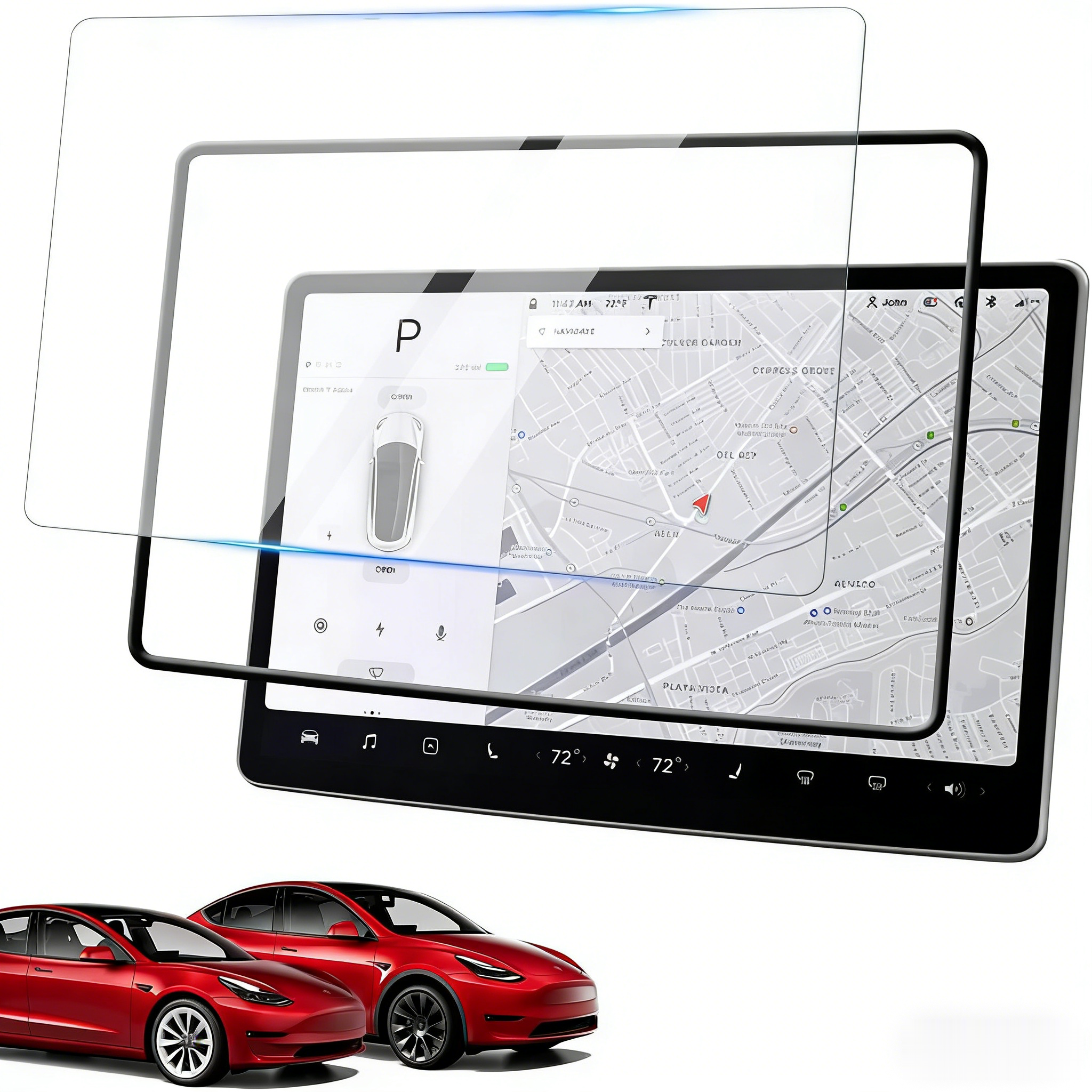Tesla Model 3/Y 15″ Matte Screen Protector – Anti-Glare Tempered Glass