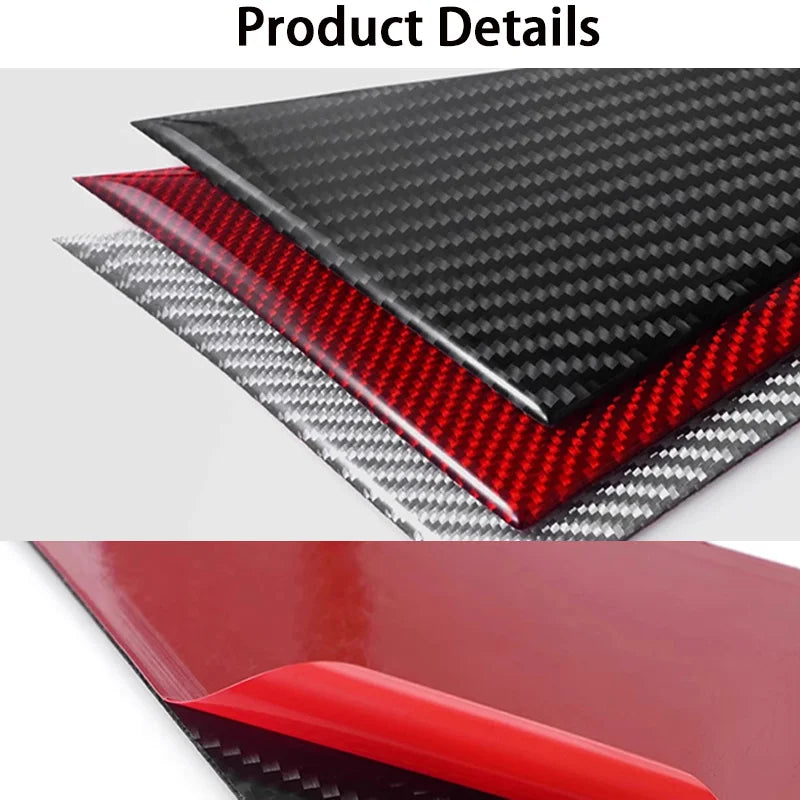 Real Dry Carbon Fiber A-Pillar Accent Overlays for Tesla Model 3 / Y