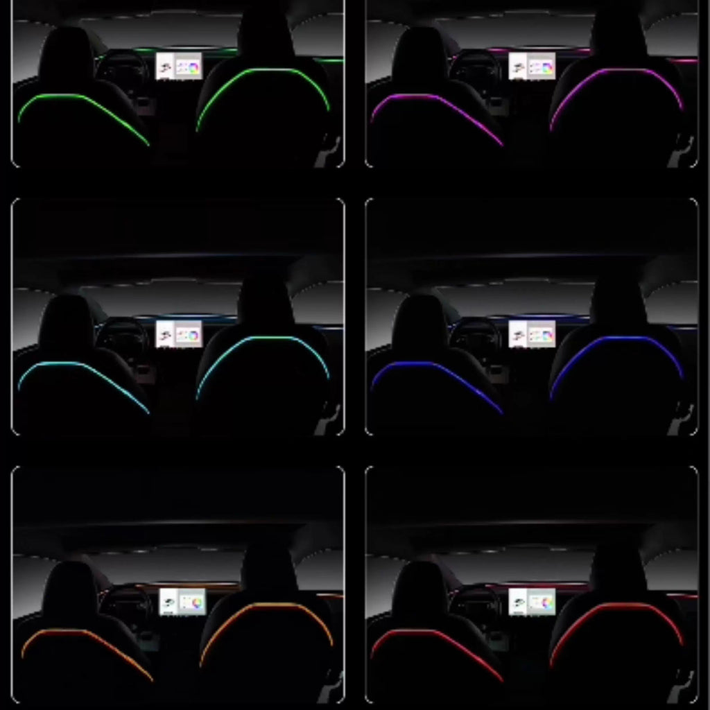 CUTIM Seat Back Ambient Lighting for Model 3 Highland & New Model Y