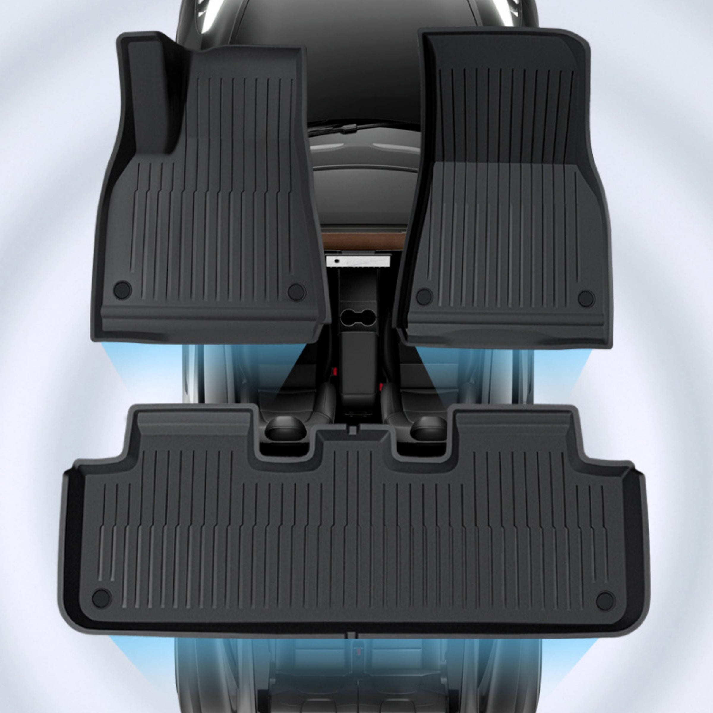CUTIM Tesla Model 3 Highland All Weather TPE Front/Rear Trunk Mat