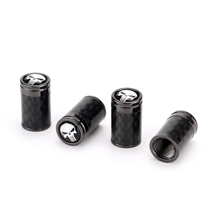 Carbon Fiber Car Wheel Tire Valve Stem Cap for Tesla Model 3/Y/S/X (4PCS)