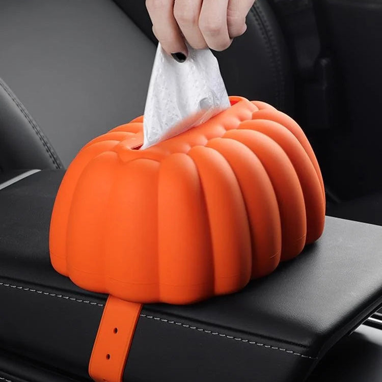 CUTIM Pumpkin Shaped Silicone Tissue Box l Fit for Tesla