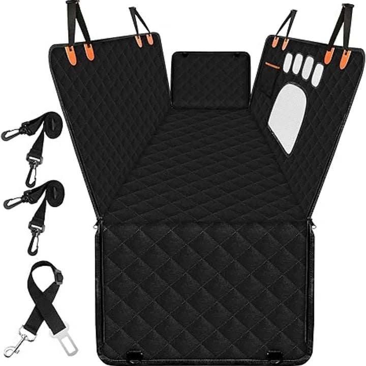 Waterproof Dog Seat Cover with Visible Mesh Window for Tesla