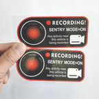 CUTIM Anti-Theft Warning Sentry Mode Clings (4pcs) for Tesla