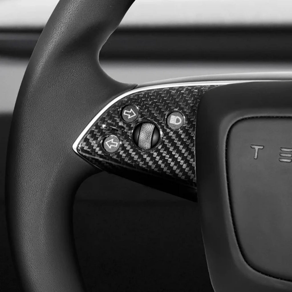 Tesla Model Y Juniper & Model 3 Highland Carbon Fiber Airbag Trim Cover