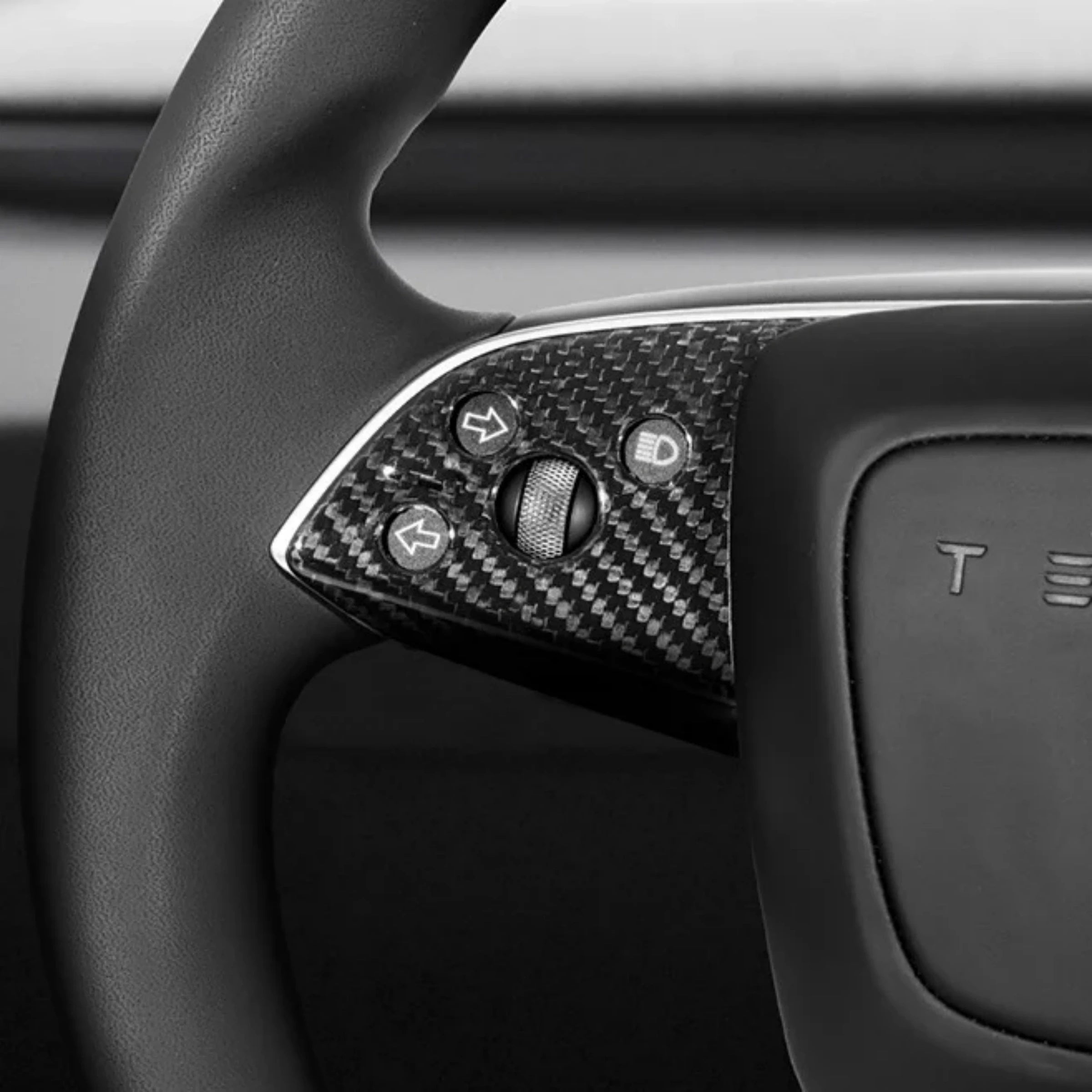 Tesla Model Y Juniper & Model 3 Highland Carbon Fiber Airbag Trim Cover