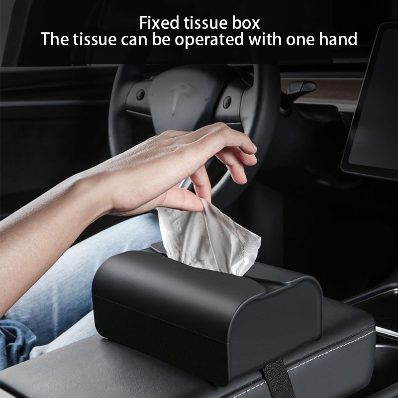 CUTIM Tissue Holder Silicone Tissue Box Cover for Tesla Model 3/Y/S/X
