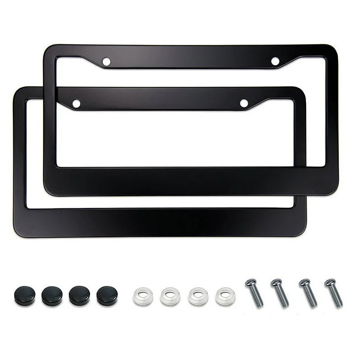 CUTIM Black License Plate Frame for Tesla (2pcs)