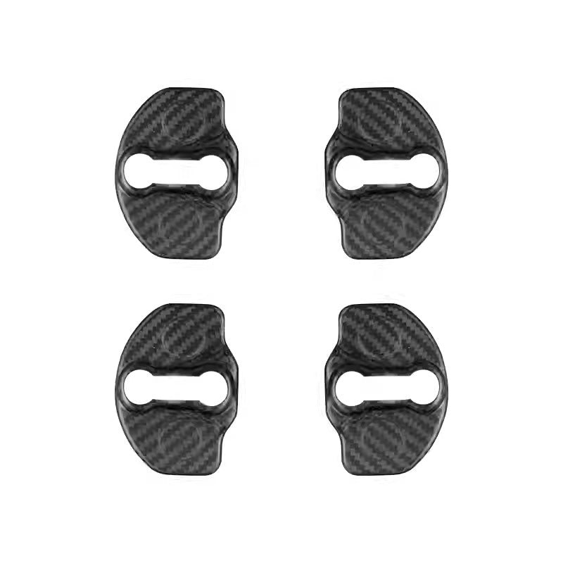 Real Dry Carbon Fiber Door Lock Cover for Tesla Model 3 & Model Y Juniper