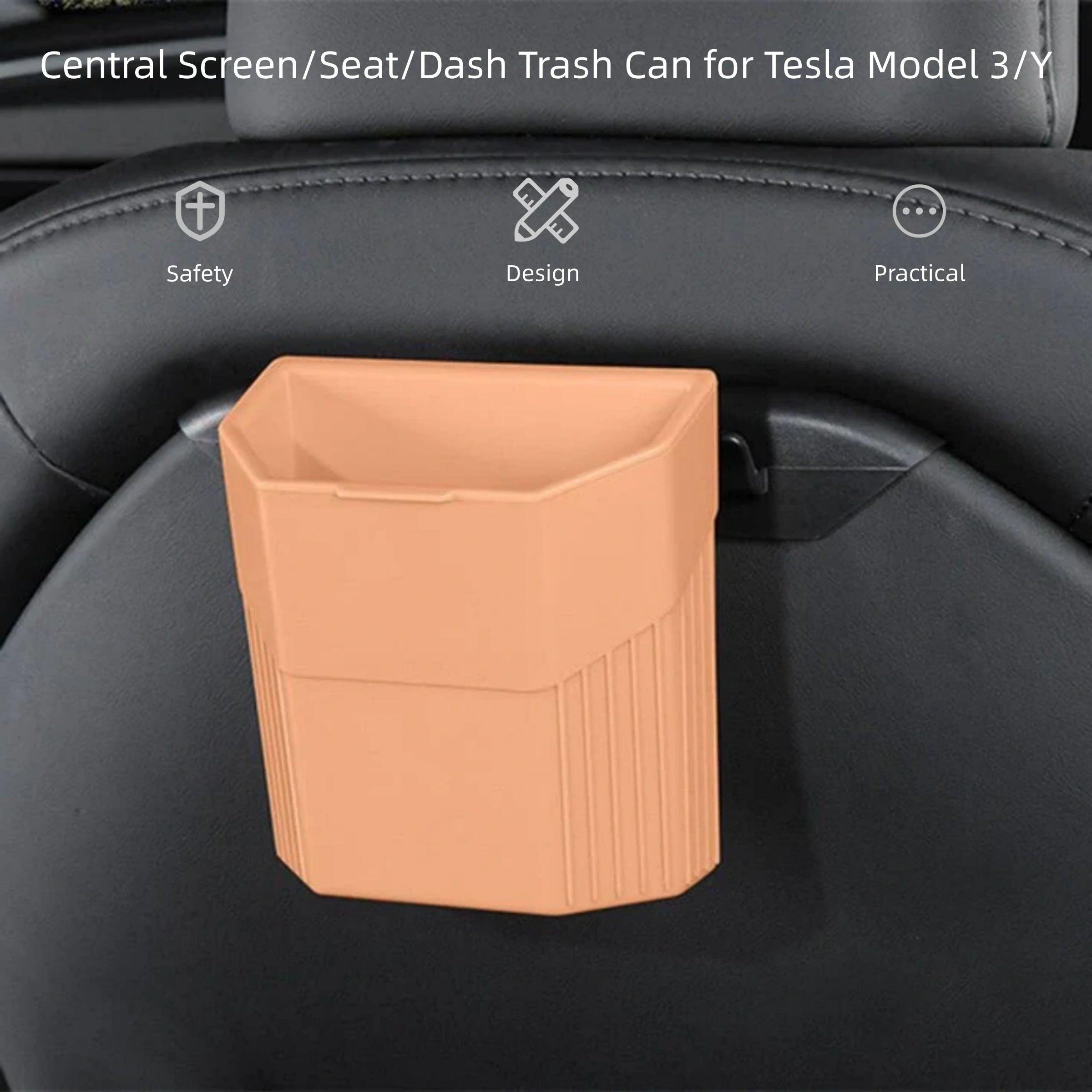 Back Seat Hanging Trash Can for Model Y & Model 3