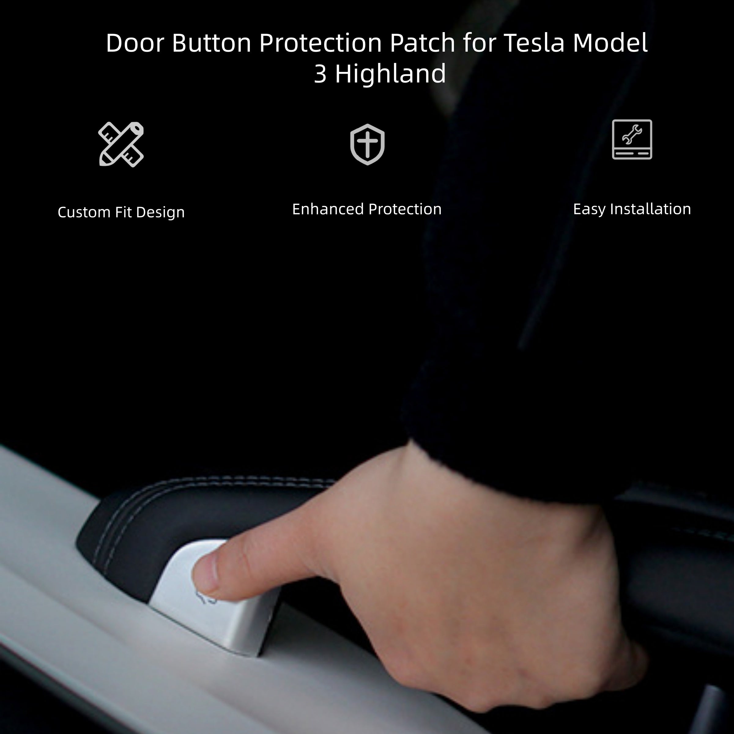 CUTIM Door Button Protection Patch for Tesla Model 3 Highland