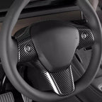 Model 3 / Y Steering Wheel Patch – Carbon Fiber Interior Mods