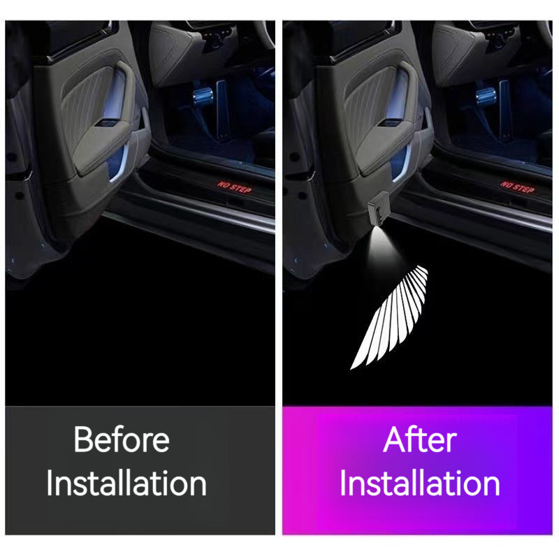 CUTIM Tesla Wireless Auto-Sensing Door Puddle Projector Lights