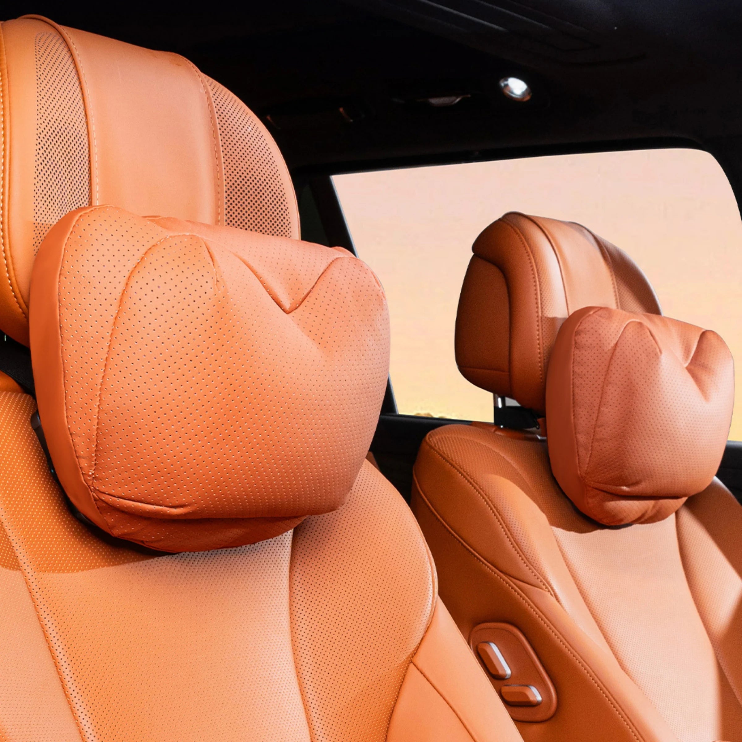 Dual-Layer Pressure Relief Headrest for Tesla Model 3/Y/S/X