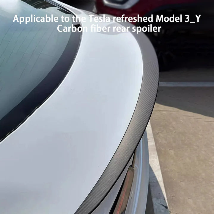 Performance Style Rear Spoiler for Tesla Model Y / Model 3 Highland – Dry Carbon Fiber