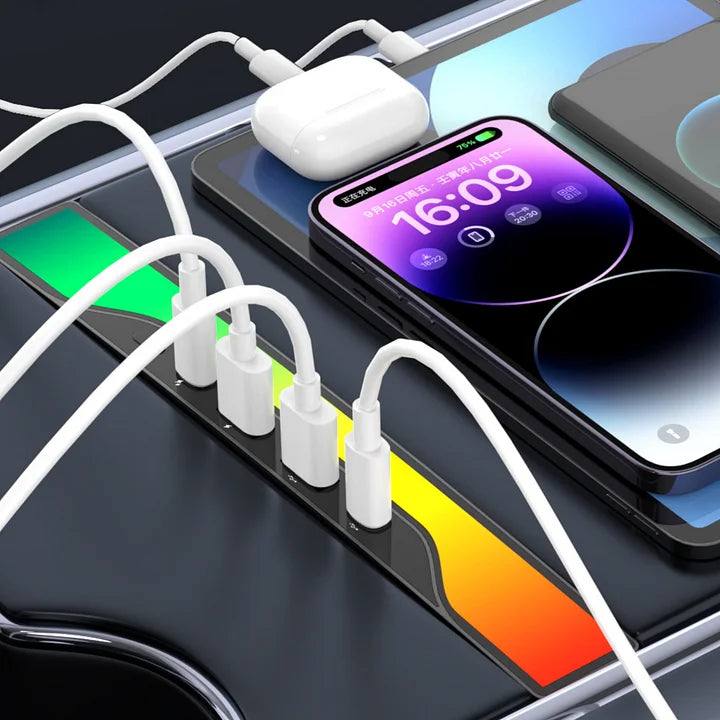 Center Console USB Hub with Ambient Lighting for Model Y Juniper & Model 3 Highland