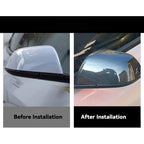 Side Mirror Cover OEM Style for Tesla Model X / S – Dry Carbon Fiber Exterior Mods