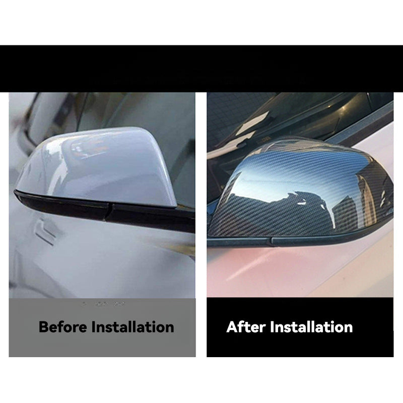 Side Mirror Cover OEM Style for Tesla Model X / S – Dry Carbon Fiber Exterior Mods