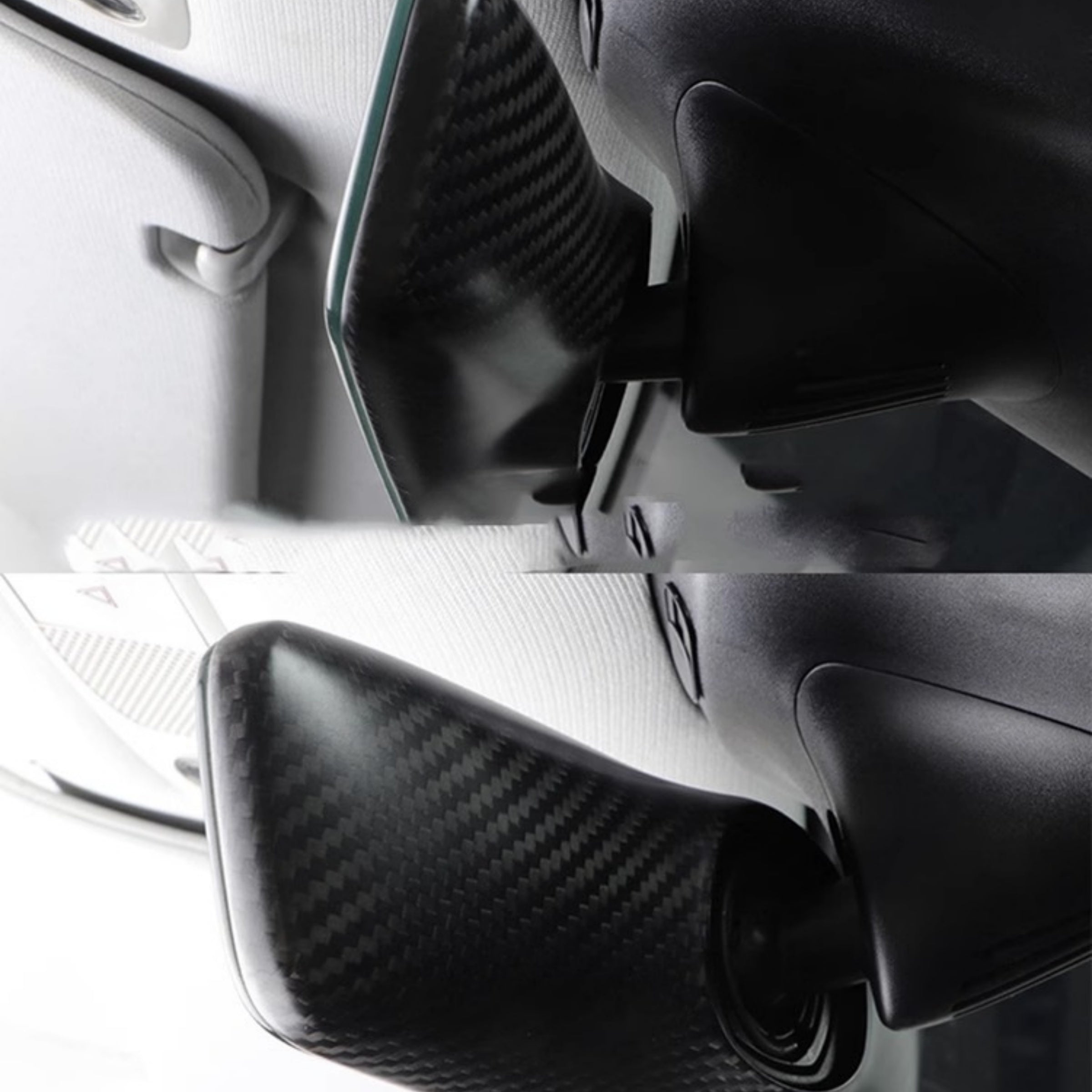 Dry Carbon Fiber Interior Rearview Mirror Cover for Tesla Model 3 / Y