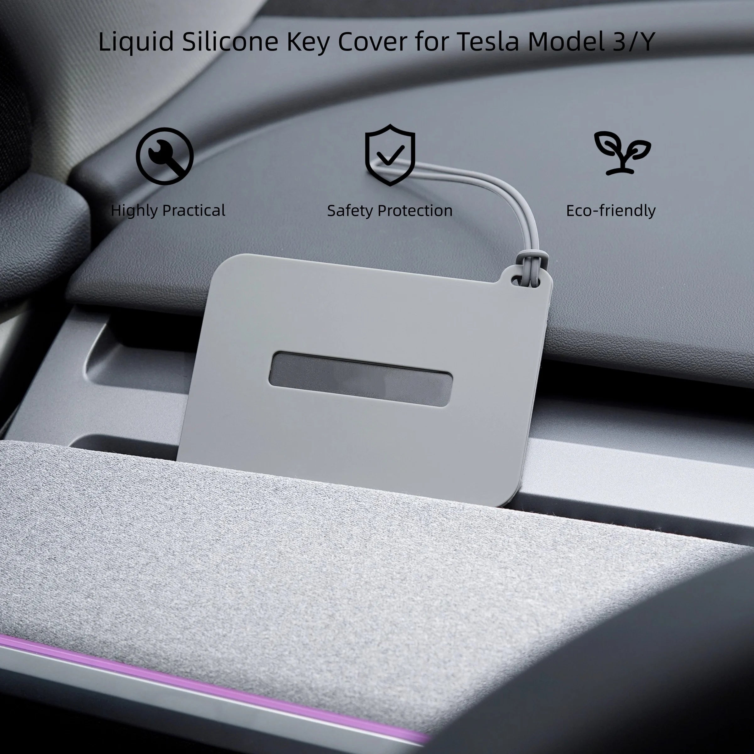 CUTIM Liquid Silicone Key Cover for Tesla Model 3/Y