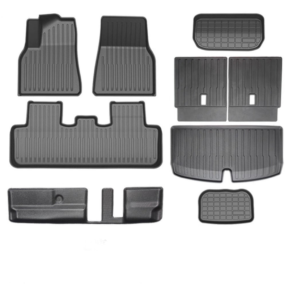 All Weather TPE Floor Mats for Tesla Model Y 7 Seats