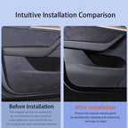 CUTIM Leather Door Protector Anti-Kick Mat for Tesla Model Y