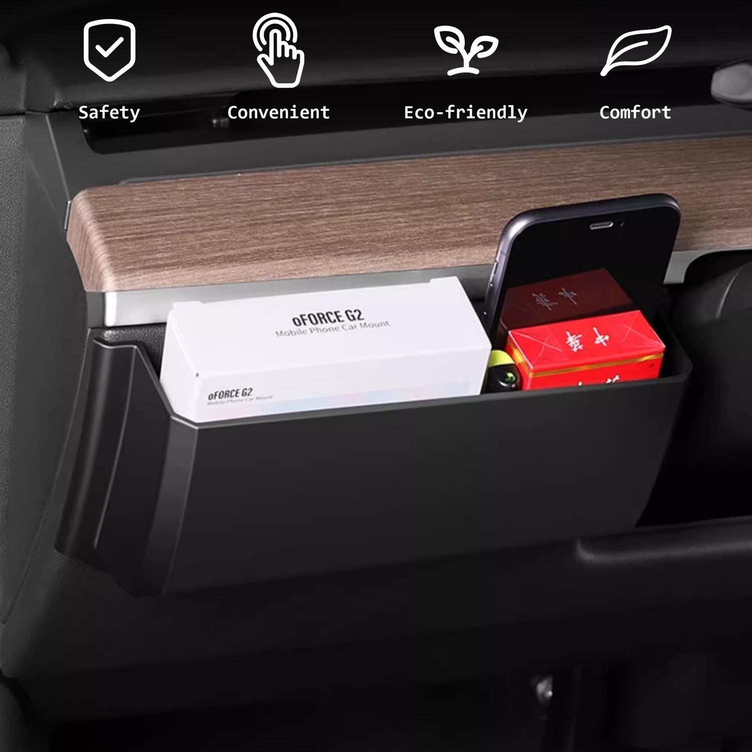 CUTIM Driver Side Dash Panel Storage Box for Tesla Model Y/3