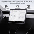 Magnetic Silicone Center Screen Frame for Tesla Model Y Juniper & Model 3 Highland