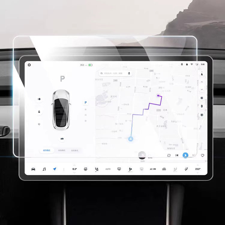 CUTIM Front & Rear Display Tempered Glass Screen Protector for Model Y Juniper / 3 Highland