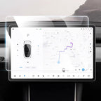 CUTIM Front & Rear Display Tempered Glass Screen Protector for Model Y Juniper / 3 Highland