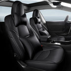 CUTIM Genuine Leather Seat Cushions All-Season Seat Covers For Tesla